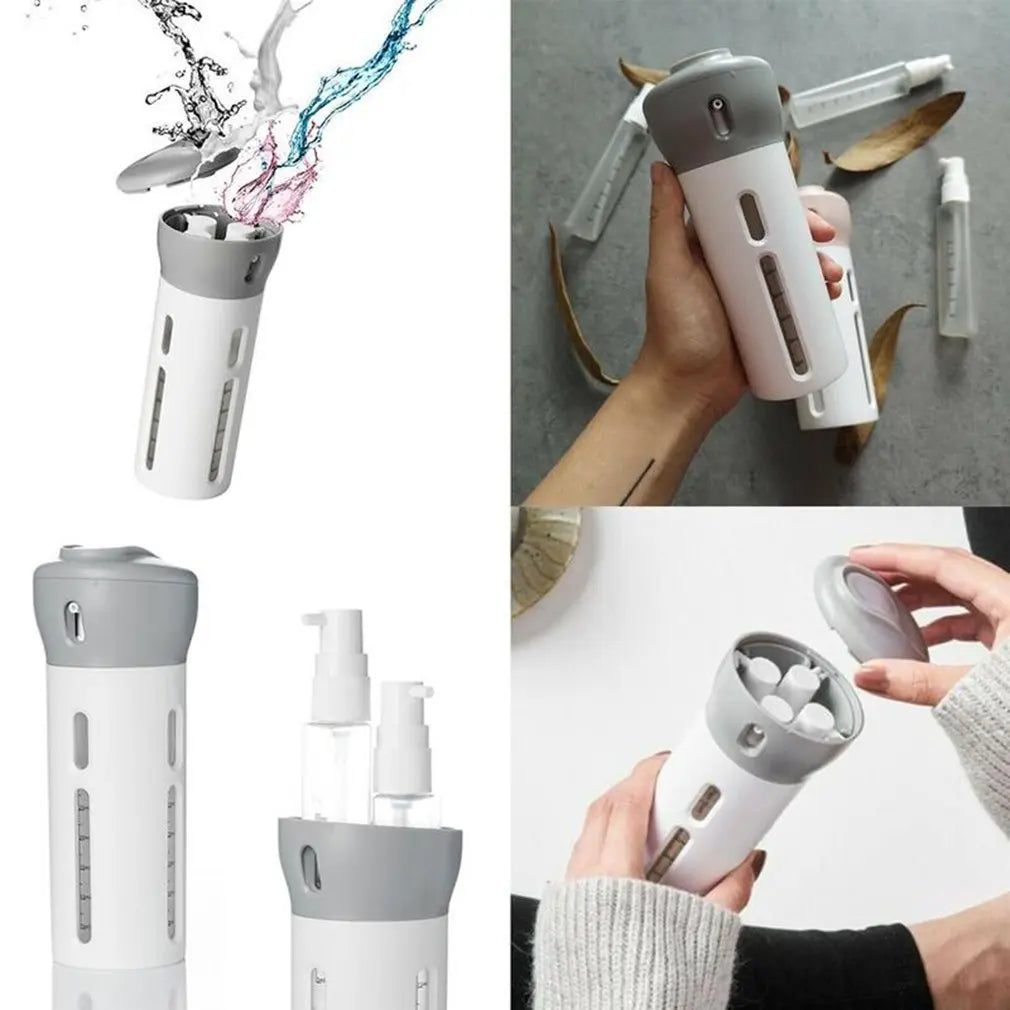 Portable 4 in 1 Lotion Dispenser Bottle Travel Emulsion Bottling Shampoo Shower Travel Accessories Travel Use