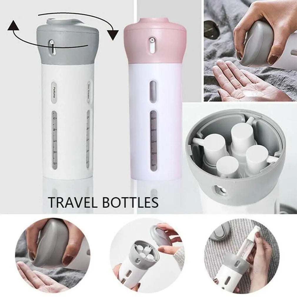 Portable 4 in 1 Lotion Dispenser Bottle Travel Emulsion Bottling Shampoo Shower Travel Accessories Travel Use