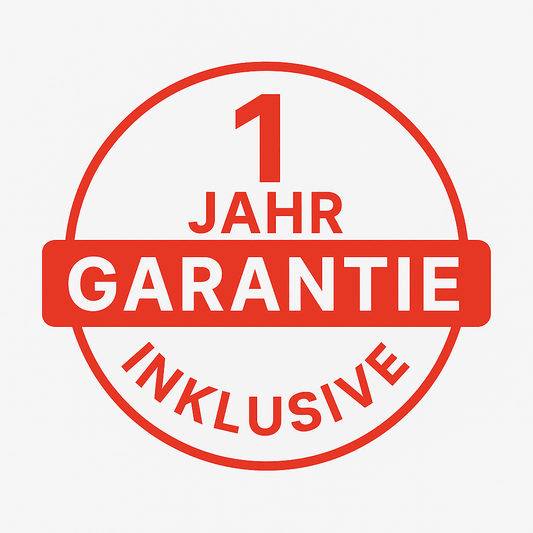 1 Jahr Produktgarantie (Kostenlos enthalten)