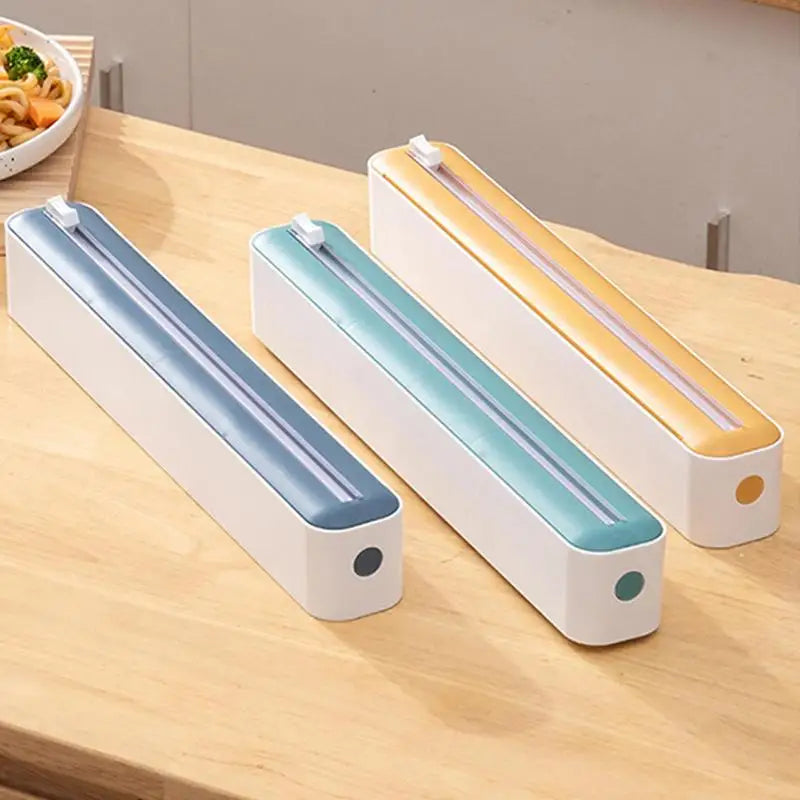 Food Cling Film Cutter Dispenser New Dispenser Aluminum Foil Slider Stretch Film Cutter for Kitchen Use Kitchen Accessories