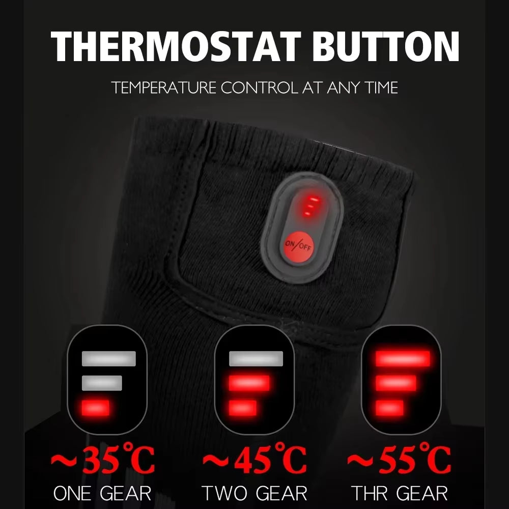 Winter Electric Heating Socks with Battery Box Rechargeable Anti-Cold Men Heated Foot Warmer Outdoor Camping Ski Sports