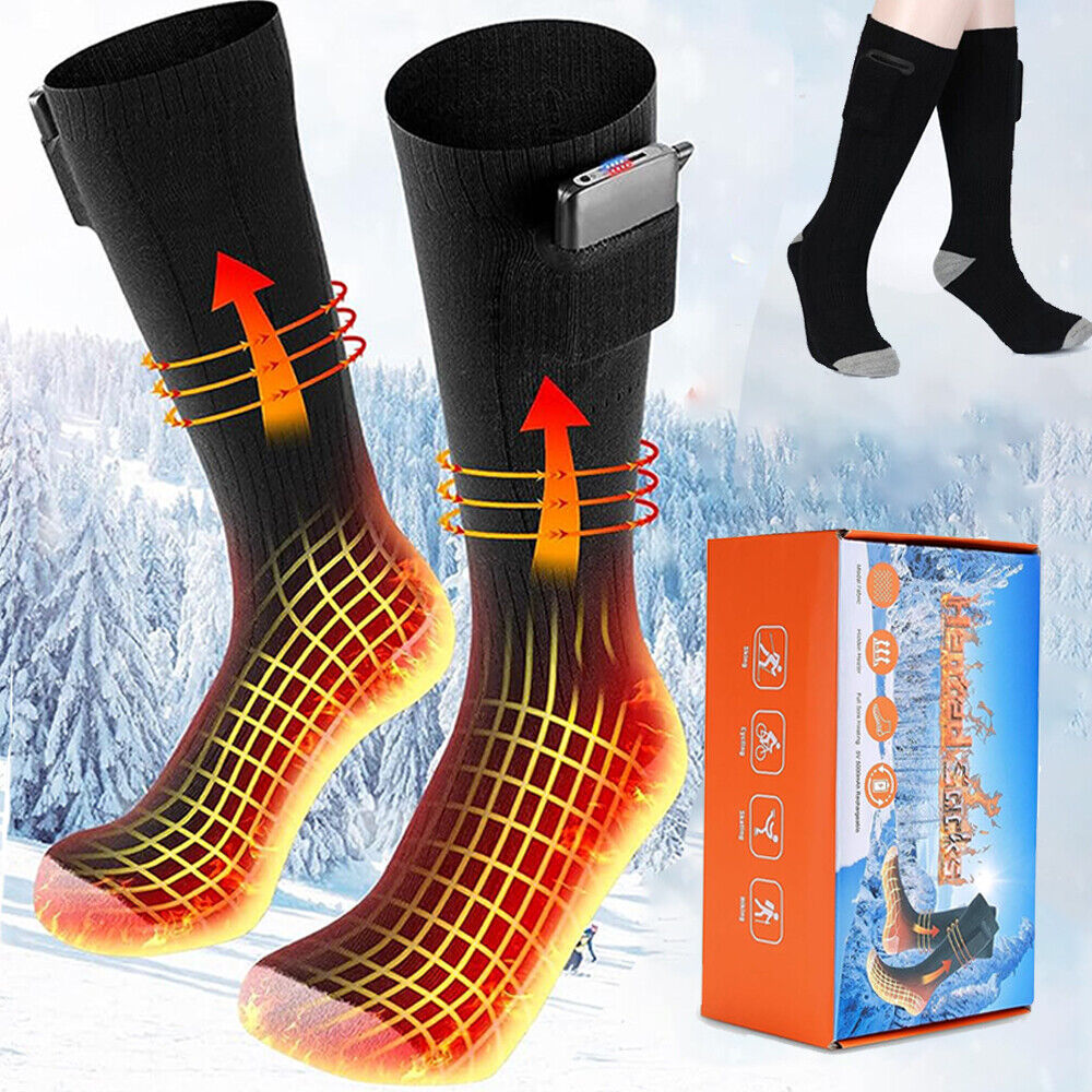 Electric Heated Socks Rechargeable 5000Mah Battery Men Women Winter Foot Warmer